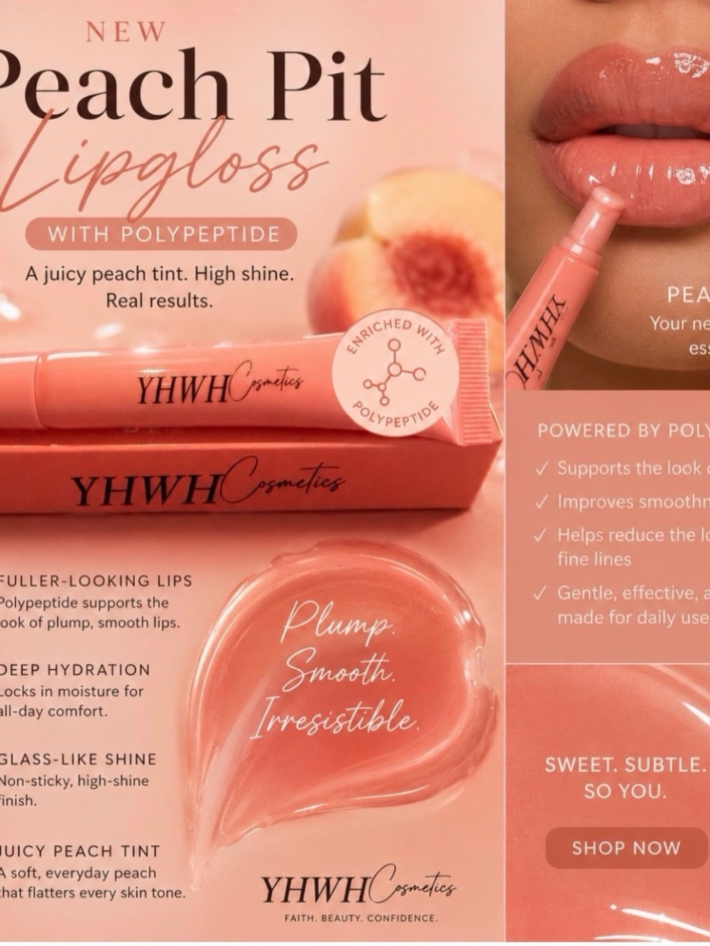 Peach Pit Lipgloss - Juicy Peach Tint